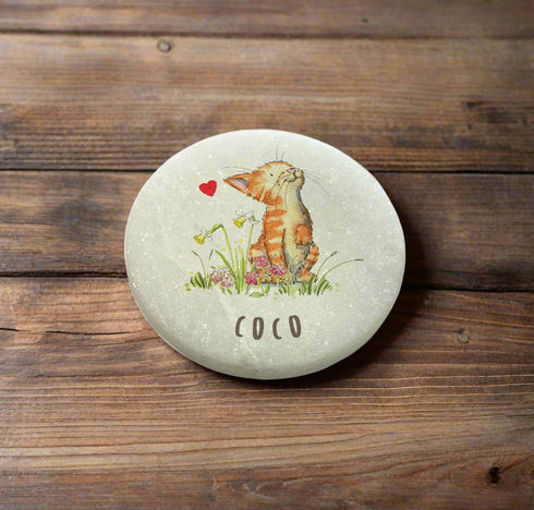 Cat Ginger Marble Memorial